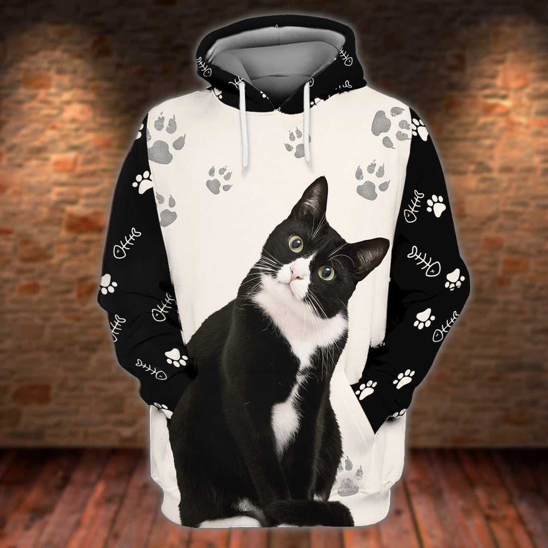 FUNSTUFFPRINT Tuxedo Cats 3D Hoodie and Zip Hoodie