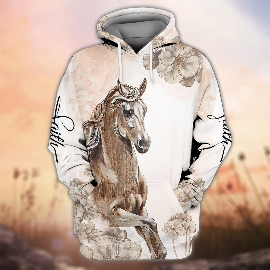 FUNSTUFFPRINT White Horse 3D Shirts Design, Love Horse 3D Hoodie and Zip Hoodie