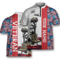 Custom Honoring All Who Served Veteran Zipped Bowling Jersey Custom Name Polo