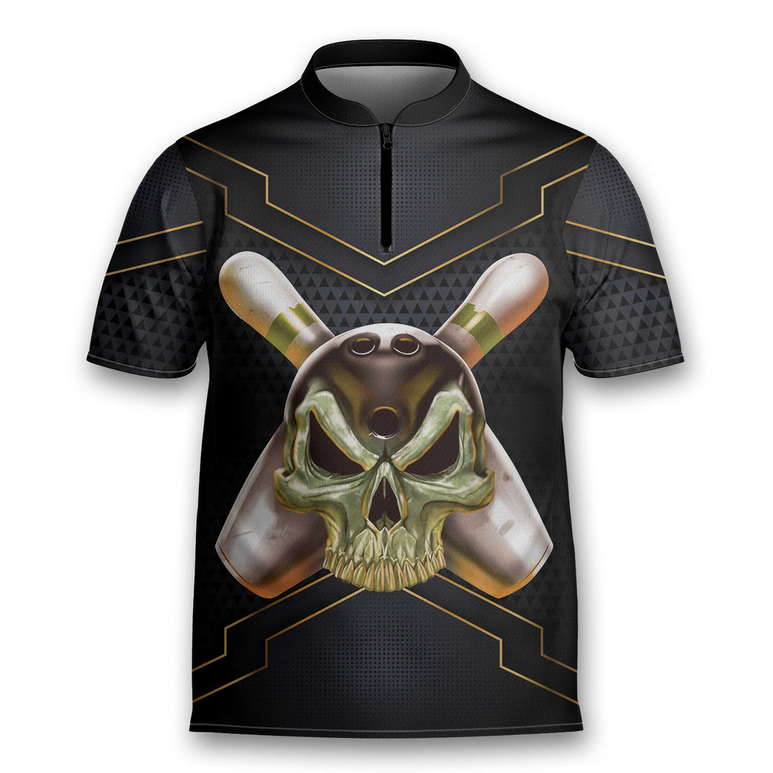 Custom Name I'm Not Swearing My Bowling Word Bowlering Zipped Polo Jersey
