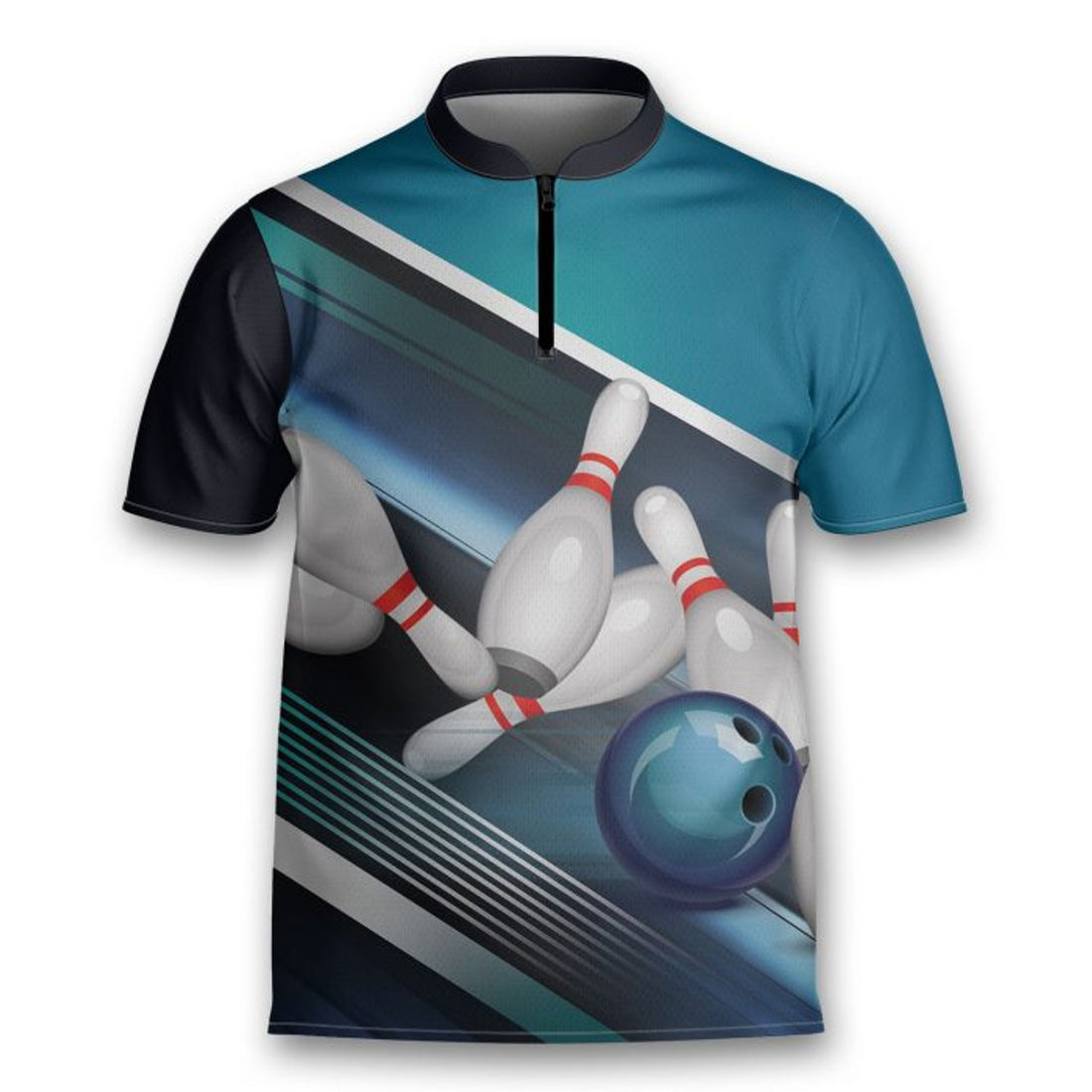 Life Is Like A Bowling Ball Polo Shirt Colorful Tenpin Bowling Jersey Shirt