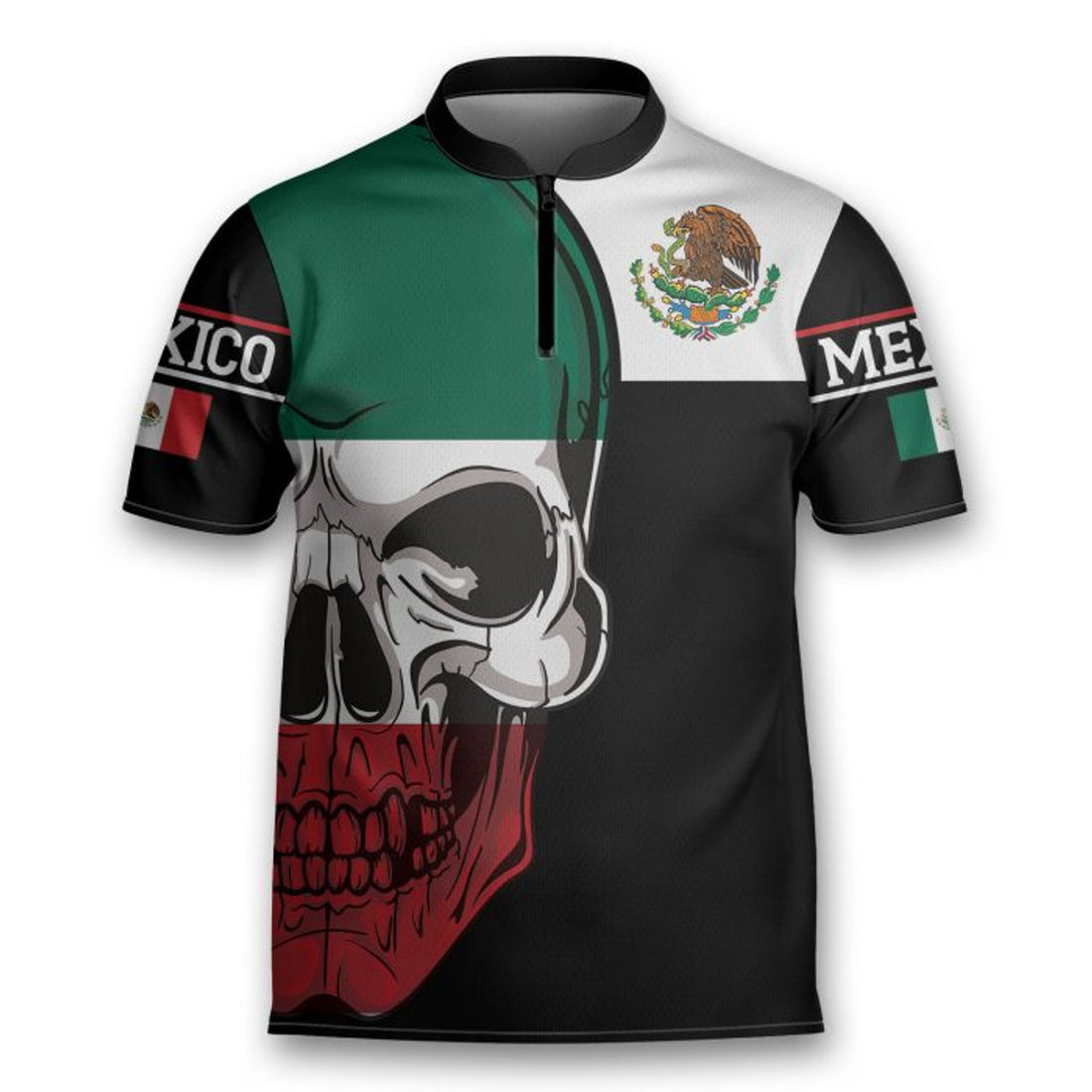 Personalized Skull Mexico Will Always Live In Me Bowling Jersey Polo