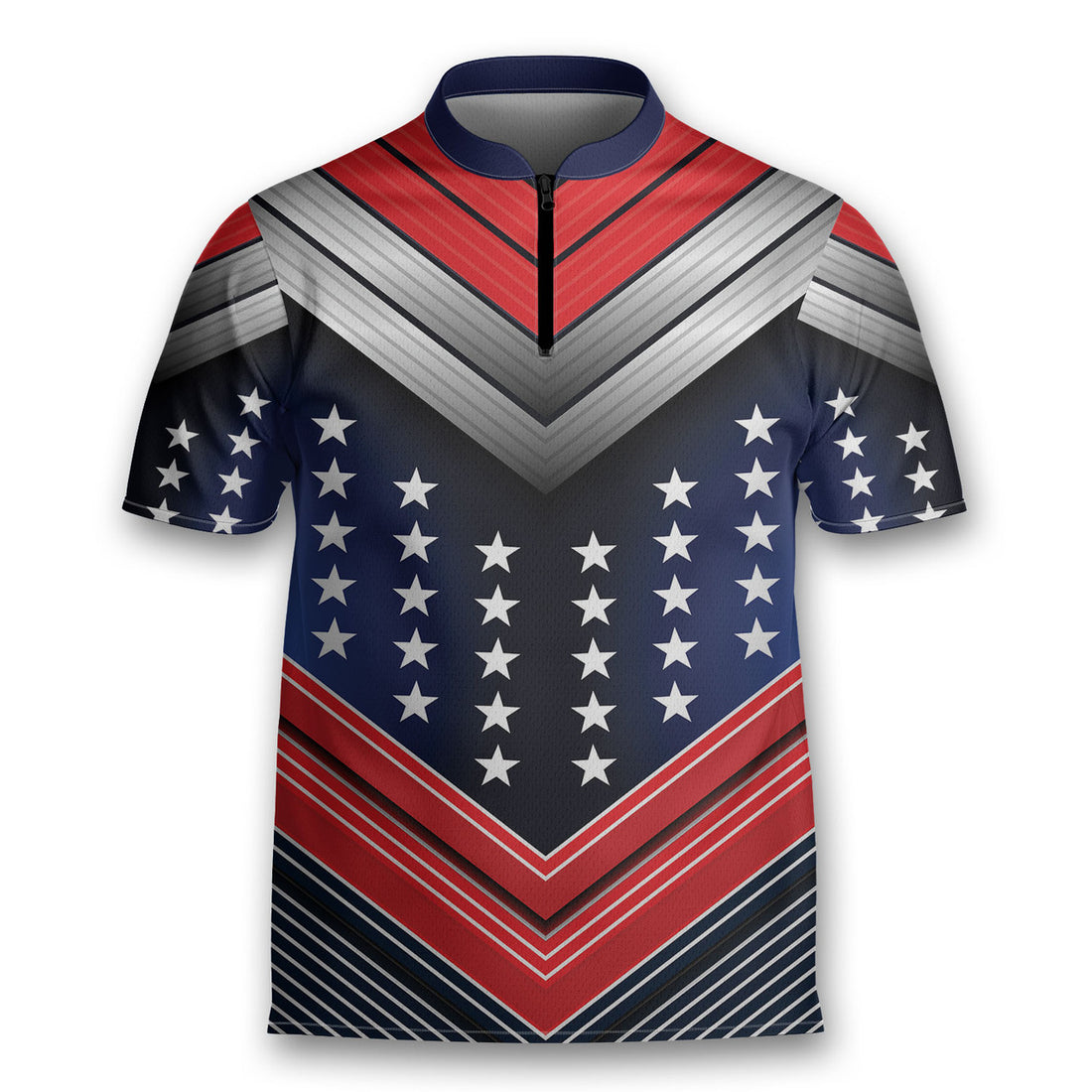 Custom Name American Flag Skull It Is Not Just A Hobby Bowling Polo Jersey