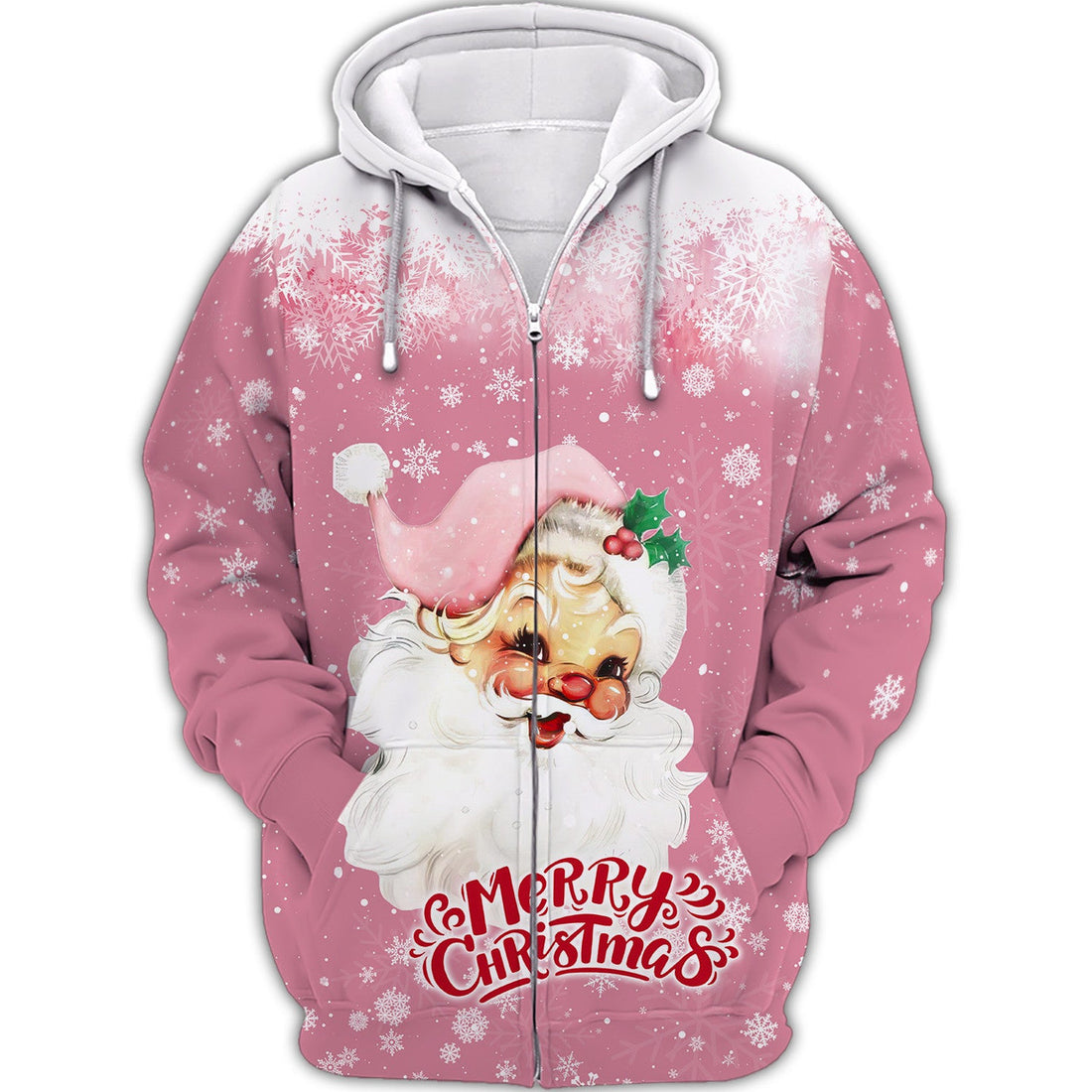 FUNSTUFFPRINT Santa Claus Christmas Printed Unisex Merry Christmas 3D Hoodie and Zip Hoodie