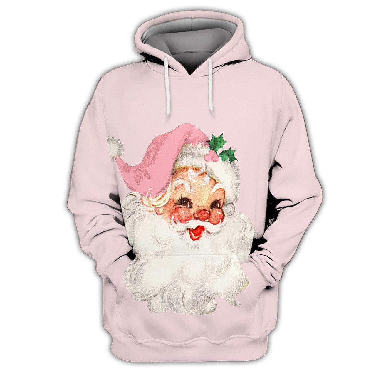 FUNSTUFFPRINT Santa Claus Christmas 3D Printed Unisex Merry Christmas 3D Hoodie and Zip Hoodie