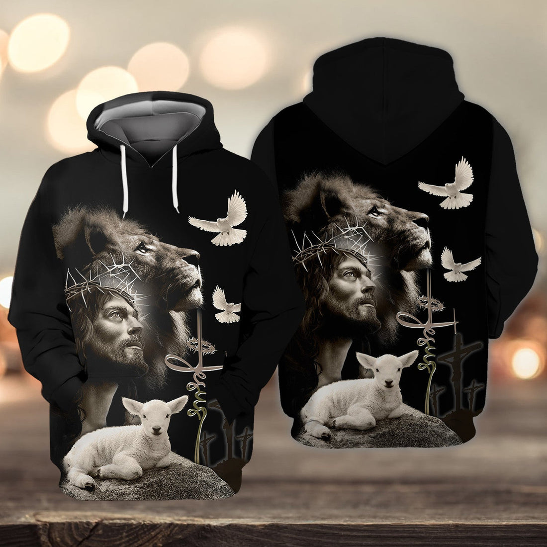 FUNSTUFFPRINT Jesus Faith Over Fear Personalized Hoodie
 3D Hoodie and Zip Hoodie