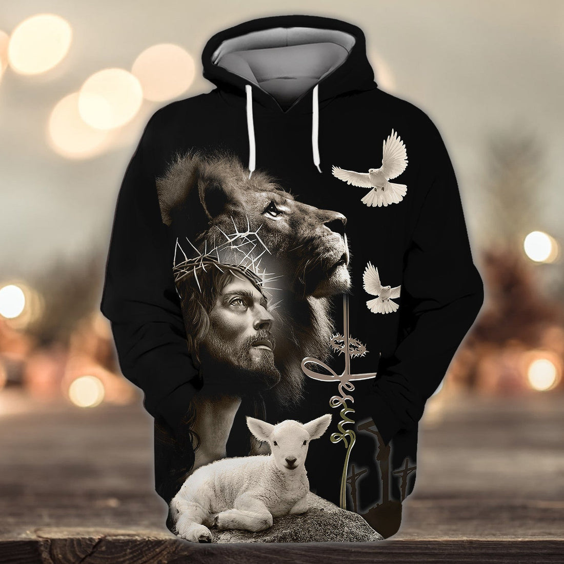 FUNSTUFFPRINT Jesus Faith Over Fear Personalized Hoodie
 3D Hoodie and Zip Hoodie