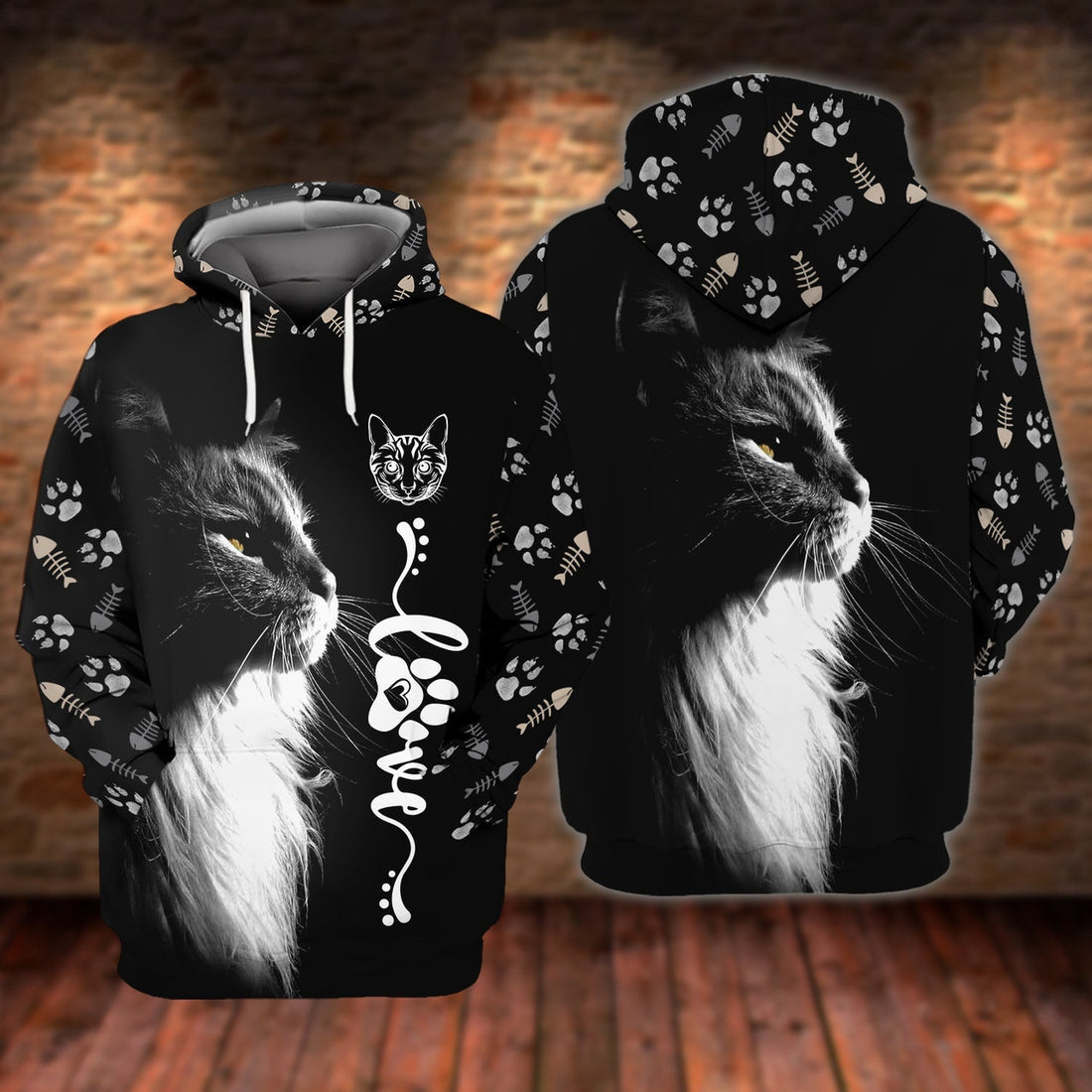 FUNSTUFFPRINT Cats Hoodie Design 3D Hoodie and Zip Hoodie