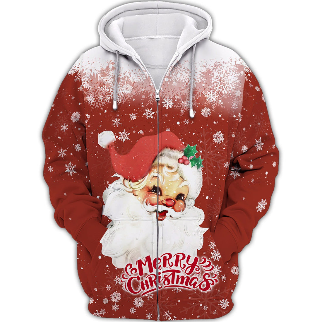 FUNSTUFFPRINT Santa Gift Printed Unisex Merry Christmas 3D Hoodie and Zip Hoodie