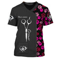 FUNSTUFFPRINT Latest Dog Groomer Pesonalized Shirt Grooming Uniform T-Shirt