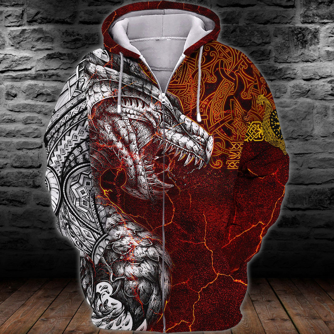 FUNSTUFFPRINT- Dragon Tattoo 3D Hoodie and Zip Hoodie