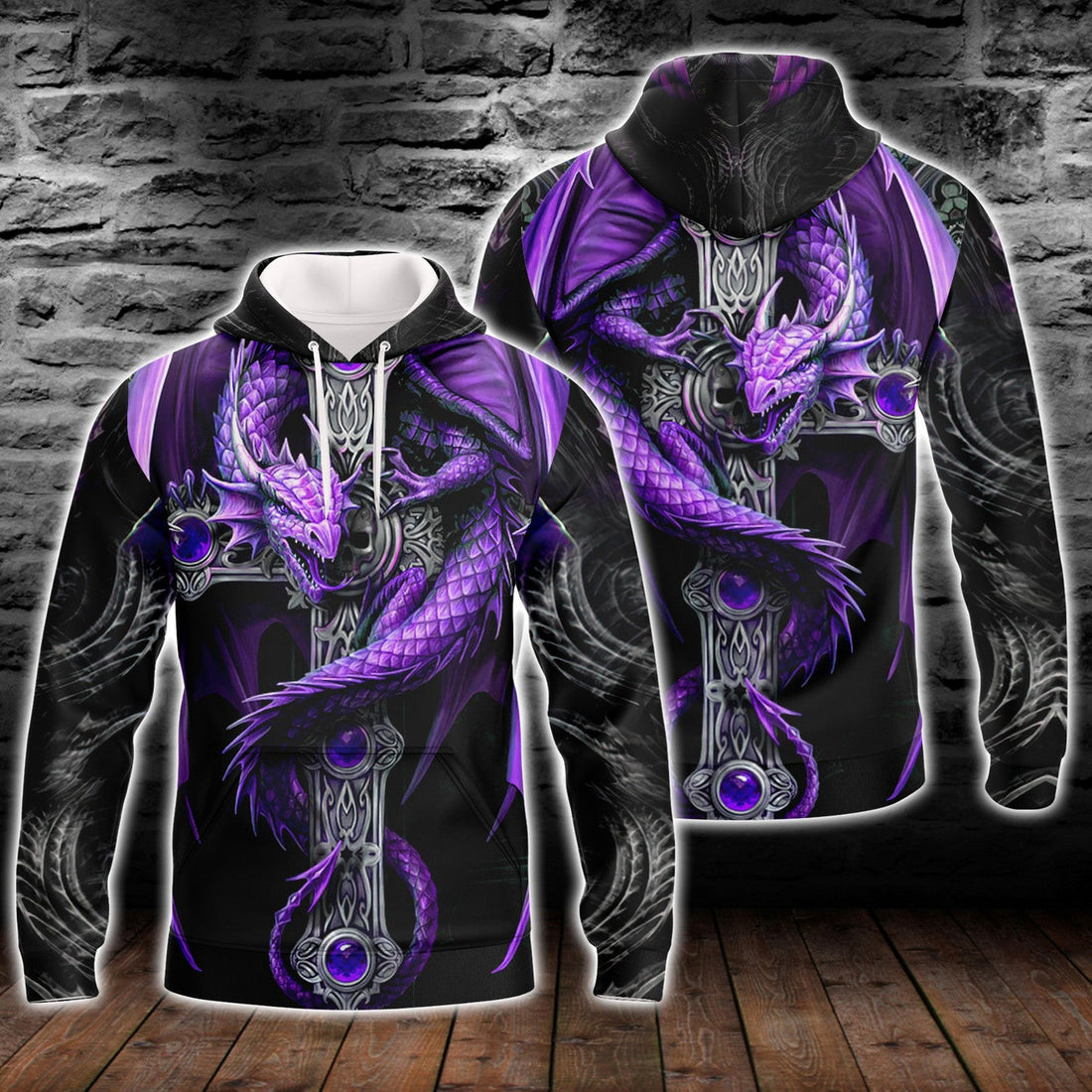 FUNSTUFFPRINT Dragon Tattoo - 3D Hoodie and Zip Hoodie