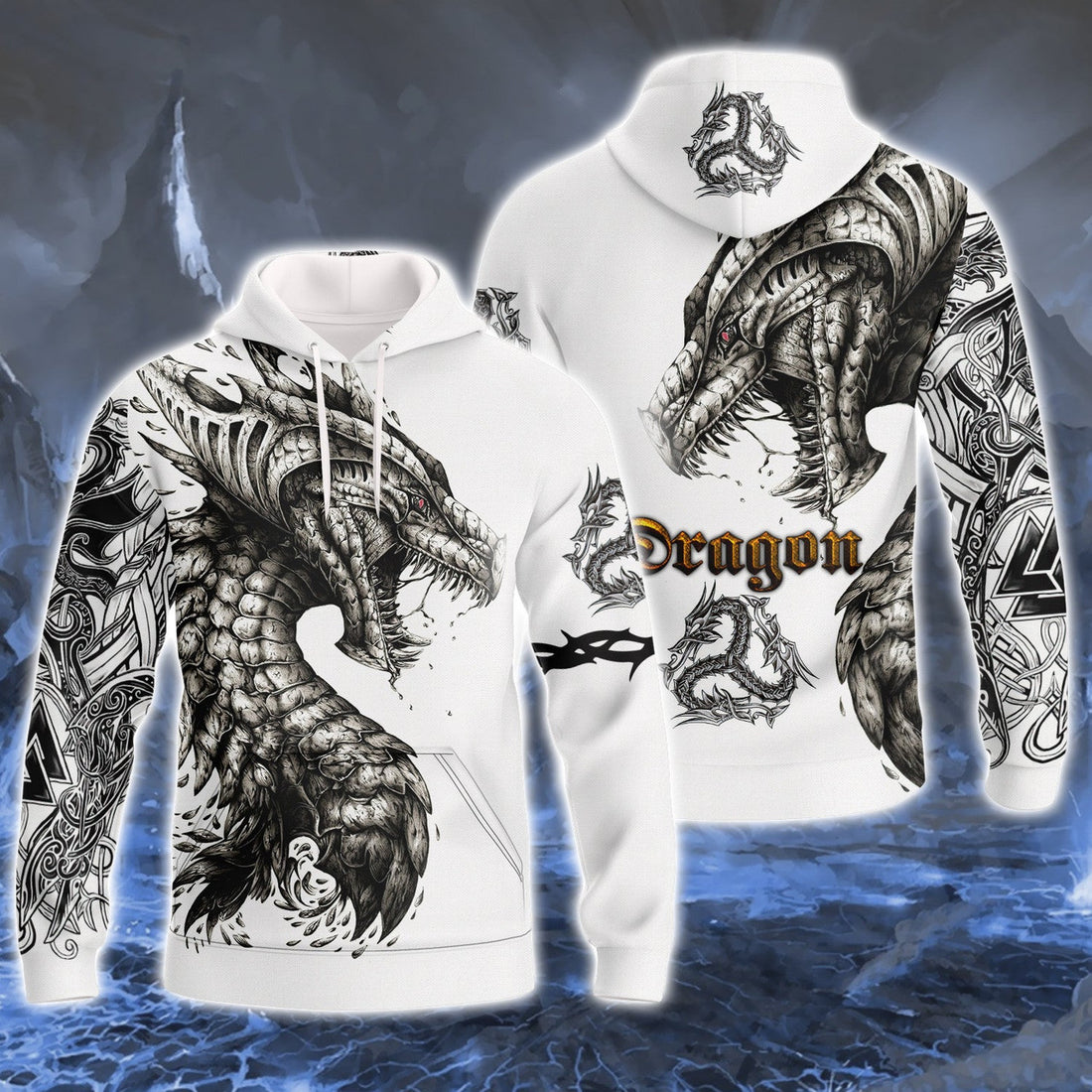 FUNSTUFFPRINT - Dragon Tattoo 3D Full Print Shirts 3D Hoodie and Zip Hoodie