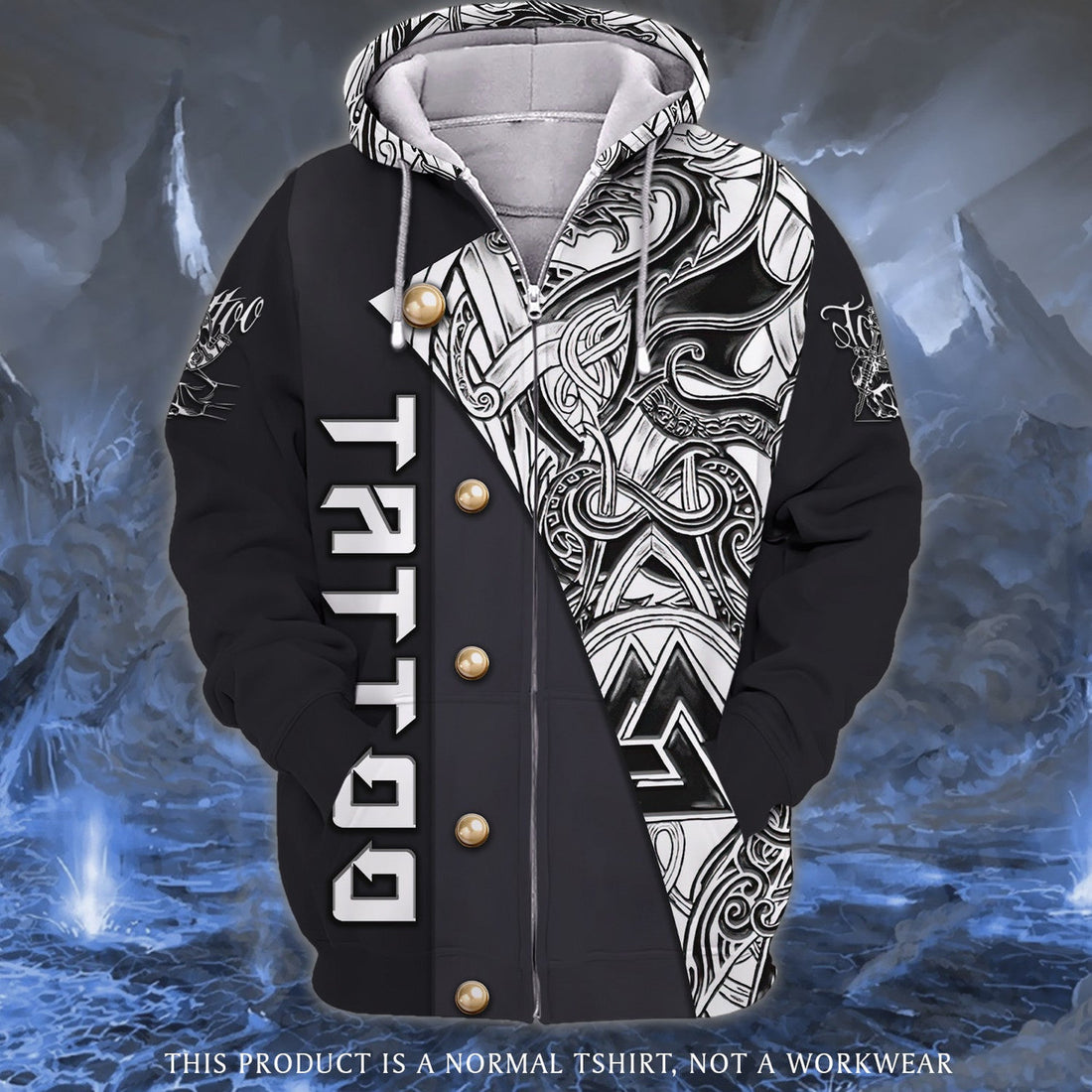 FUNSTUFFPRINT Dragon Tattoo Artist 3D Hoodie and Zip Hoodie