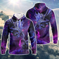 FUNSTUFFPRINT Purple Dragon Tattoo 3D Hoodie and Zip Hoodie