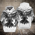 FUNSTUFFPRINT Eagle Tattoo 3D Hoodie and Zip Hoodie