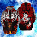 FUNSTUFFPRINT Wolf Tattoo 3D Hoodie and Zip Hoodie