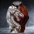 FUNSTUFFPRINT Dragon Tattoo- 3D Hoodie and Zip Hoodie
