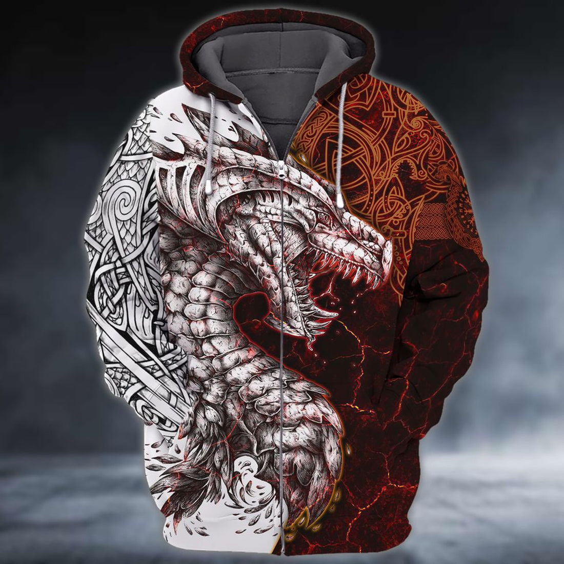 FUNSTUFFPRINT Dragon Tattoo- 3D Hoodie and Zip Hoodie