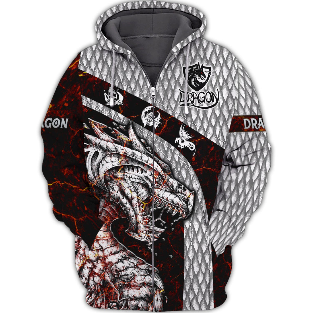 FUNSTUFFPRINT Dragon Tattoo Jacket print for Woman 3D Hoodie and Zip Hoodie