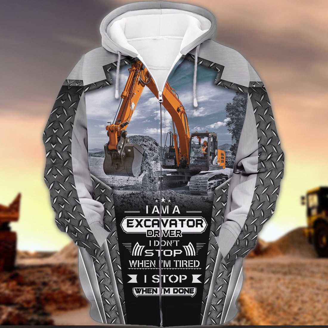 FUNSTUFFPRINT I Am Excavator Driver Hoodie Tshirt Sweatshirt for 3D Hoodie and Zip Hoodie