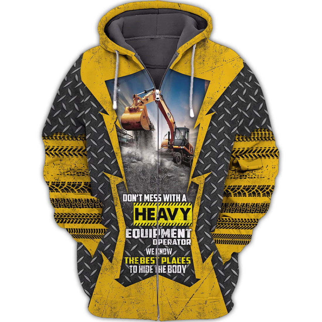 FUNSTUFFPRINT Excavator All Over Printed Shirts 3D Hoodie and Zip Hoodie