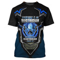 FUNSTUFFPRINT Everybody Is An Electrician Until The Real Electrician Shows Up Electrician Style 3D All Over Print 3D T-shirt