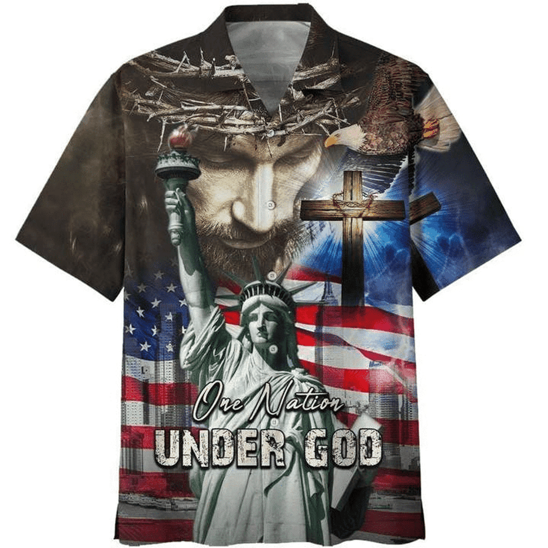 4th July One Nation Under God Independence Day Hawaiian Shirts Aloha Hawaii Shirt Aloha Shirt For Summer