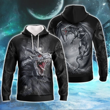 FUNSTUFFPRINT Tattoo And Dungeon Dragon 3D Hoodie and Zip Hoodie