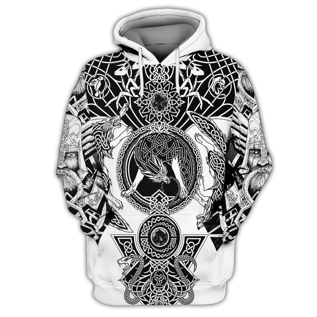 FUNSTUFFPRINT- Viking Tattoo 3D Hoodie and Zip Hoodie