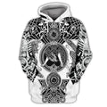 FUNSTUFFPRINT- Viking Tattoo 3D Hoodie and Zip Hoodie