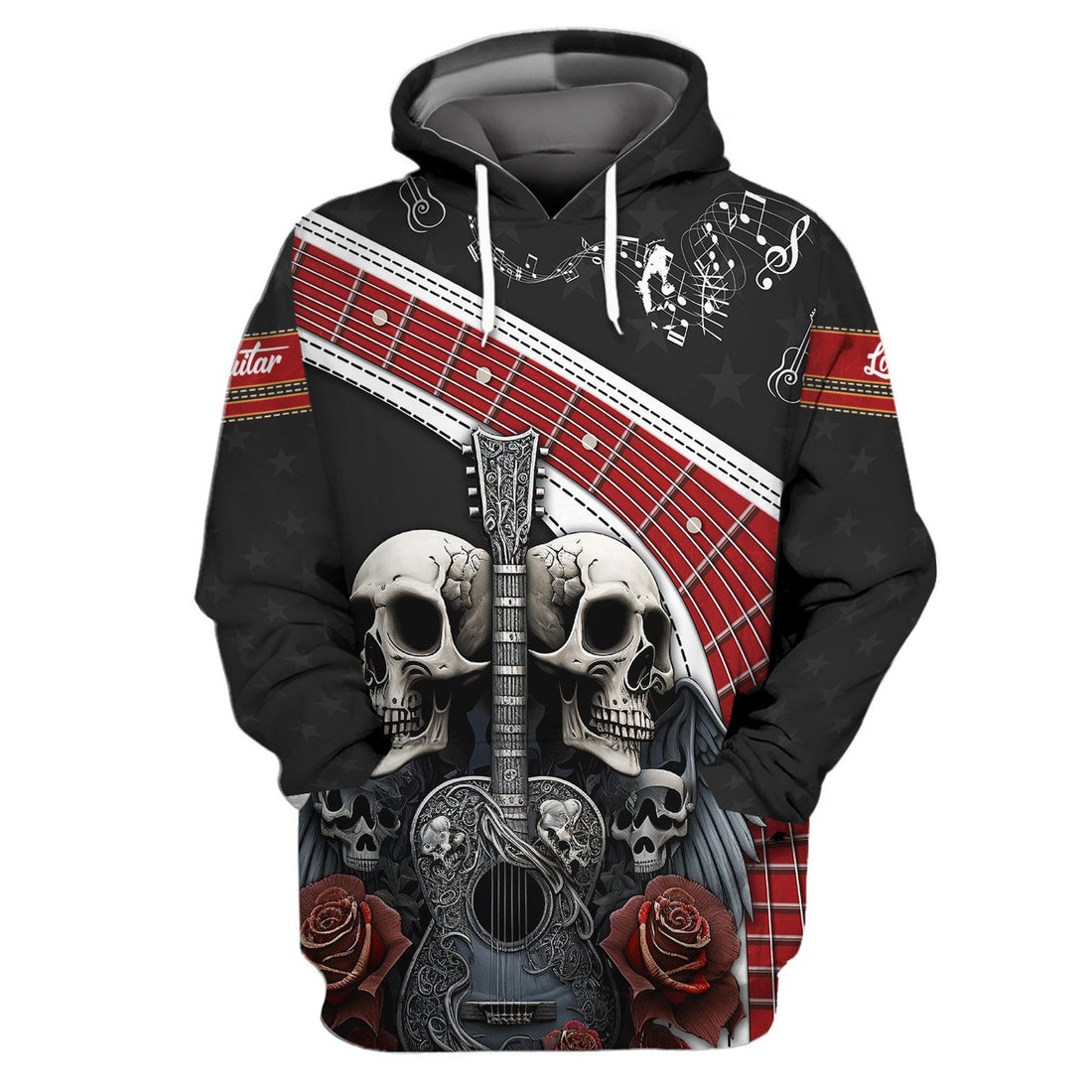 FUNSTUFFPRINT Guitar 3D Shirt, Love Guitar, Guitarist Musician Music Player for Man And Woman 3D Hoodie and Zip Hoodie