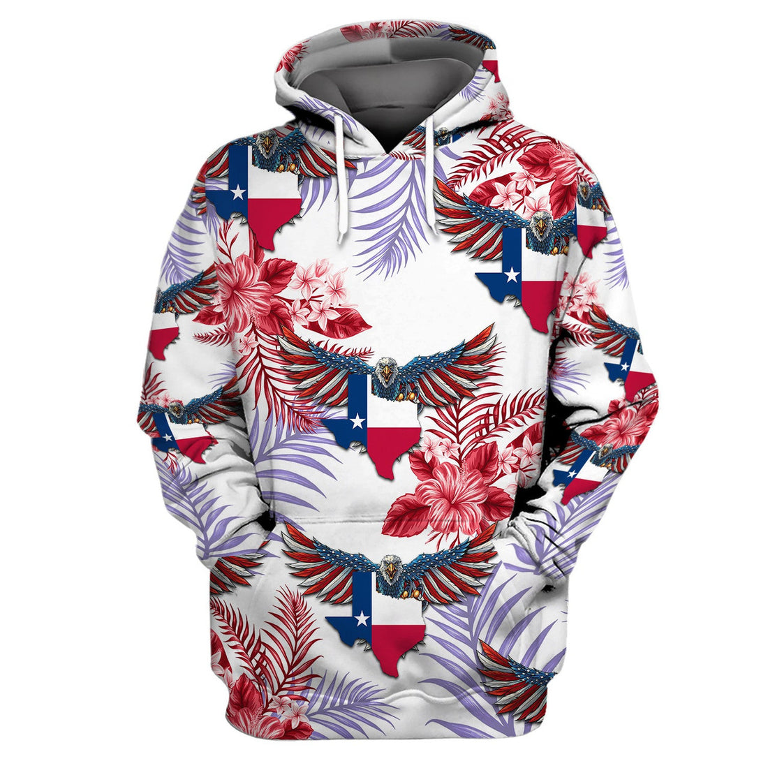 FUNSTUFFPRINT Lovers Texas Eagle 3D Hoodie and Zip Hoodie