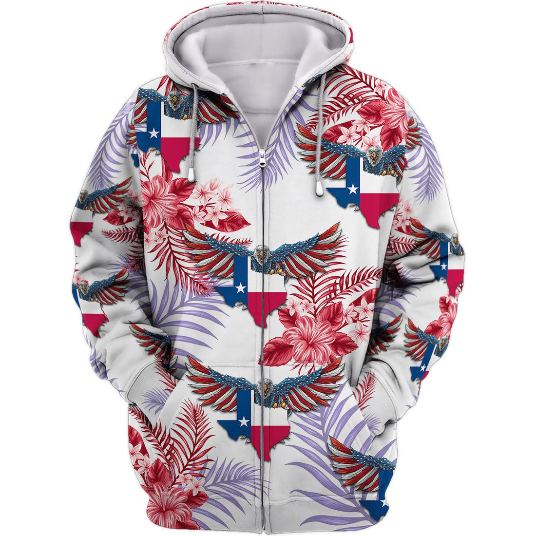 FUNSTUFFPRINT Lovers Texas Eagle 3D Hoodie and Zip Hoodie