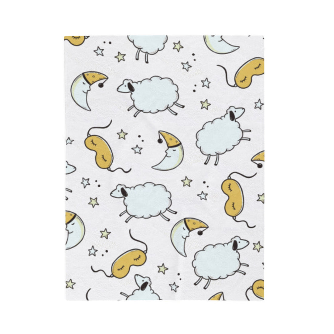 FUNSTUFFPRINT Counting Sheep Velveteen Plush Blanket