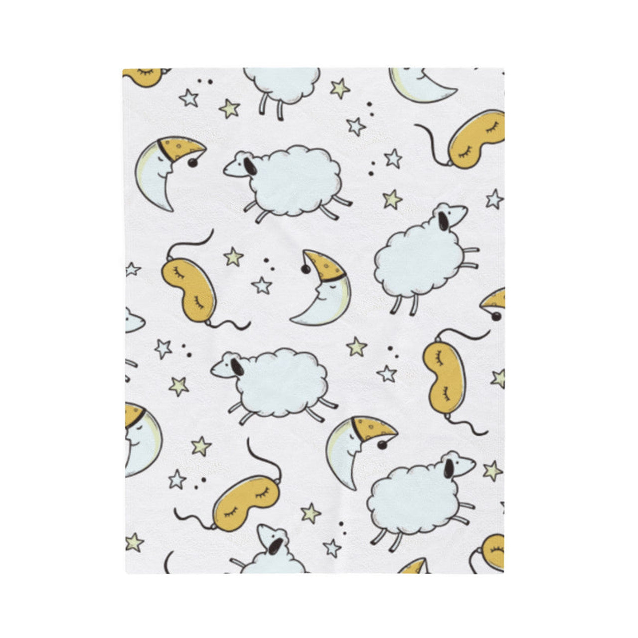 FUNSTUFFPRINT Counting Sheep Velveteen Plush Blanket