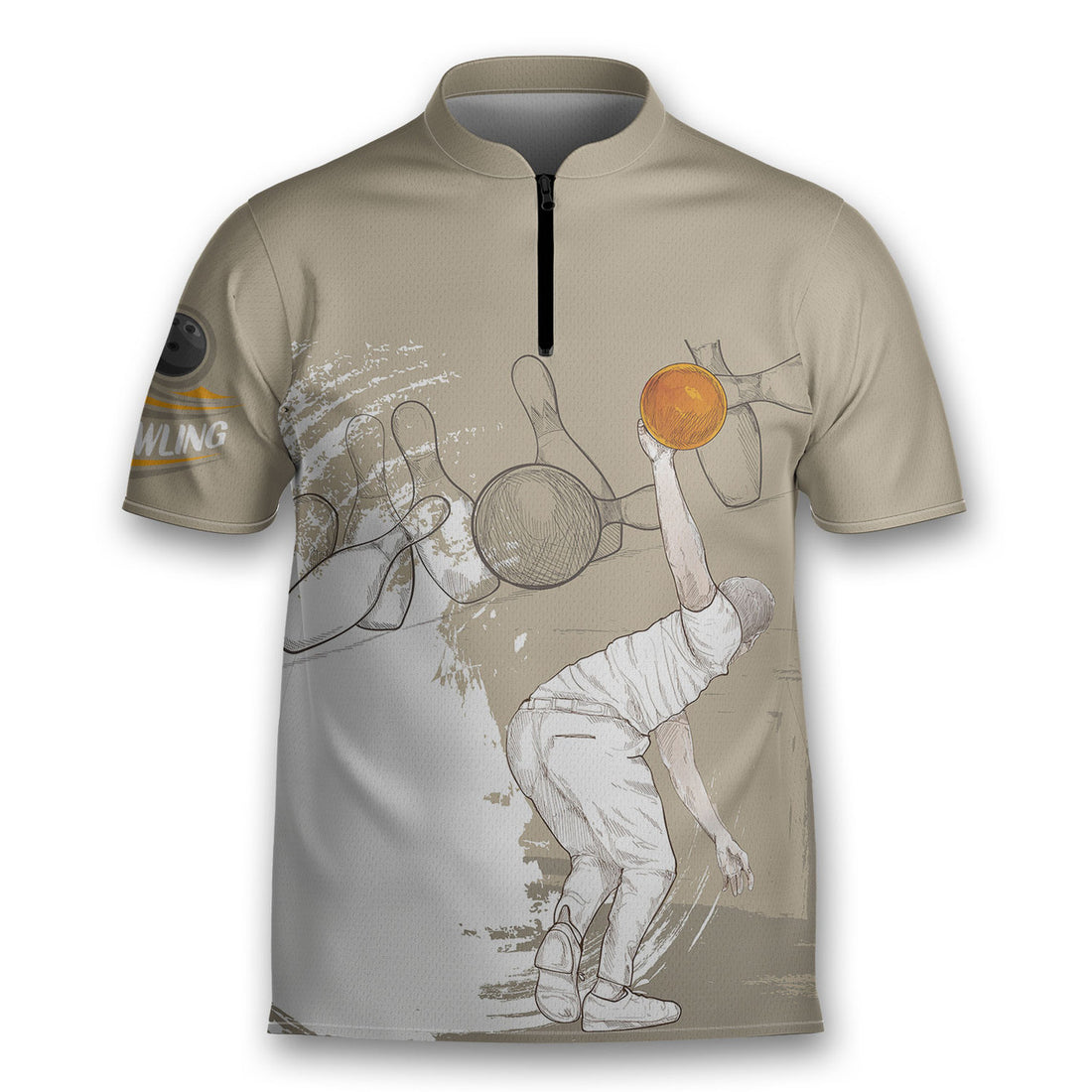 Custom Bowling Retro My Drinking Team Has A Bowling Problem Bowling Jersey Zipper Shirt