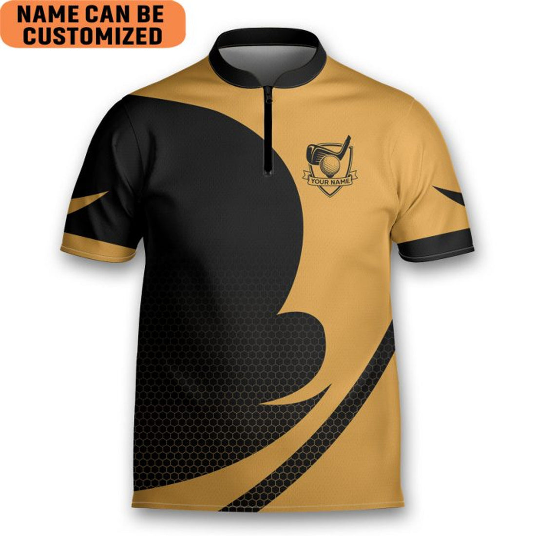 Custom Name Golf Beer Drinker With Golfing Problem Golfing Mandarin Zipper Jersey