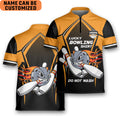Custom Lucky Bowling Do Not Wash Personalized Game Team Bowling Jersey Zipper