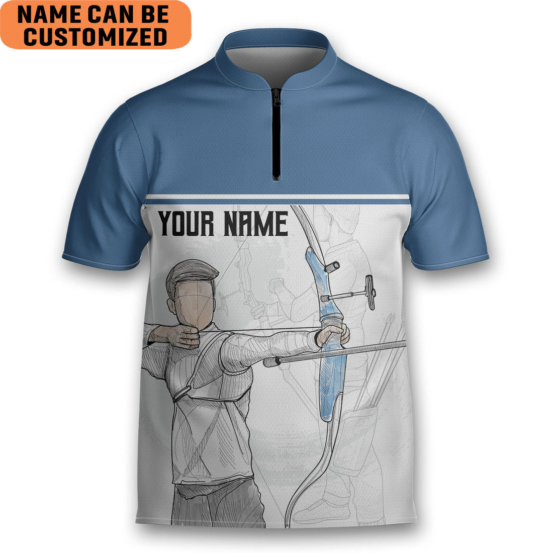 Custom Personalized You Are Out Of Range Shooter Archery Jersey Zipper Shirt