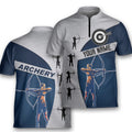 Custom Personalized 3D Unisex Archery Team Player Uniform Shooter Archery Jersey Zipper Shirt