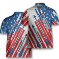 Custom Personalized Name Archery Bow Hunting American Flag Shooter Archery Jersey Zipper Shirt