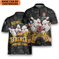 Custom Bowling Beer Therefore I’m Here Bowling Jersey Zipper Shirt Custom Name