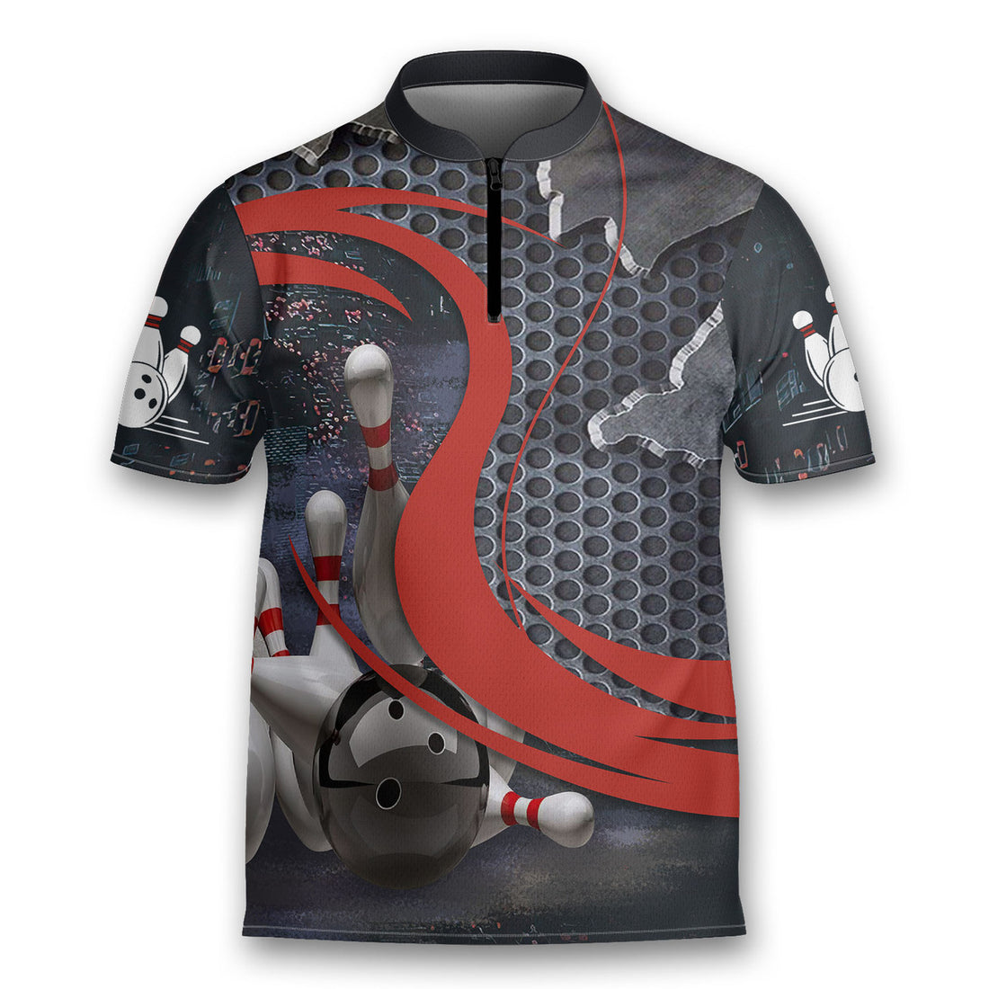Rocking The Bowling Mom Life Game Team Bowling Jersey Zipper Shirt