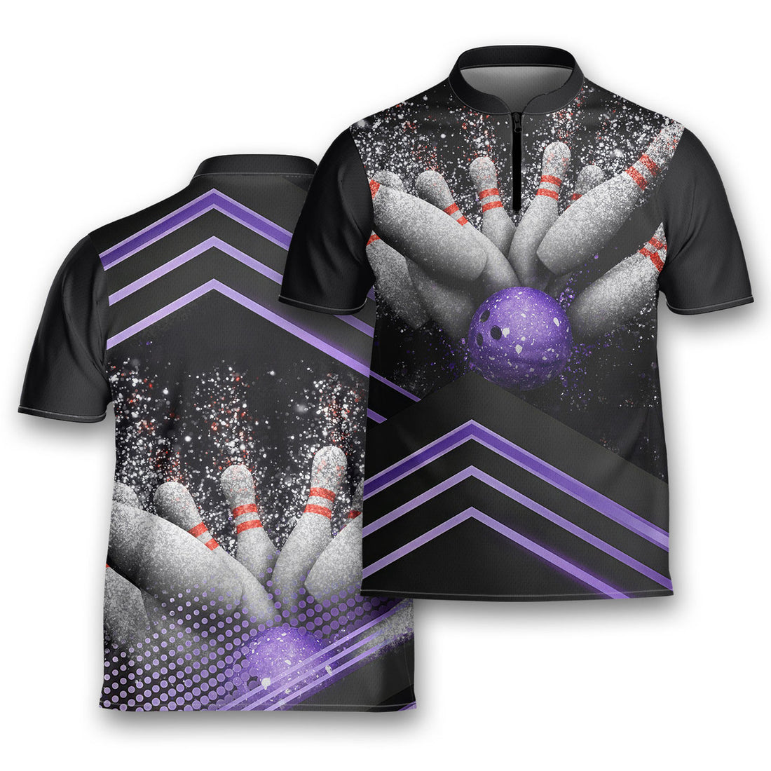 Underestimate Old Man Bowling Game Team Bowling Jersey Zipper Shirt