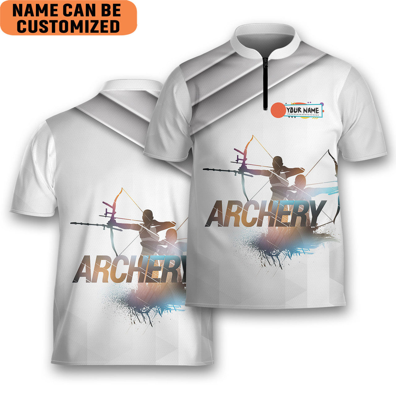 Custom Personalized Apocalyptic Survival Skill Shooter Archery Jersey Zipper Shirt