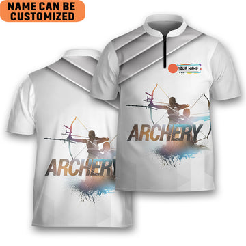 Custom Personalized Apocalyptic Survival Skill Shooter Archery Jersey Zipper Shirt