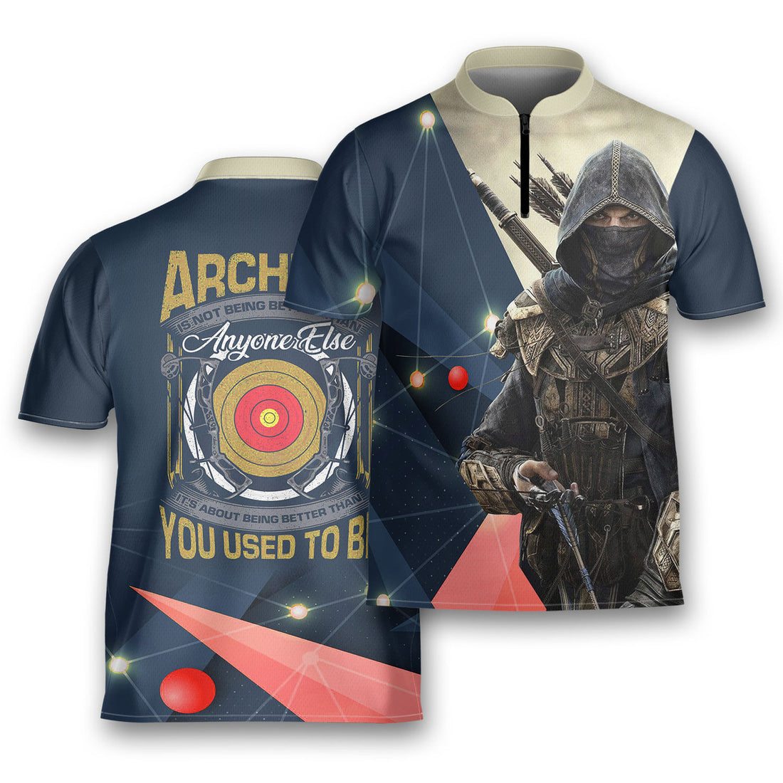 Custom Archery Is Not Being Better Shooter Archery Jersey Zipper Shirt