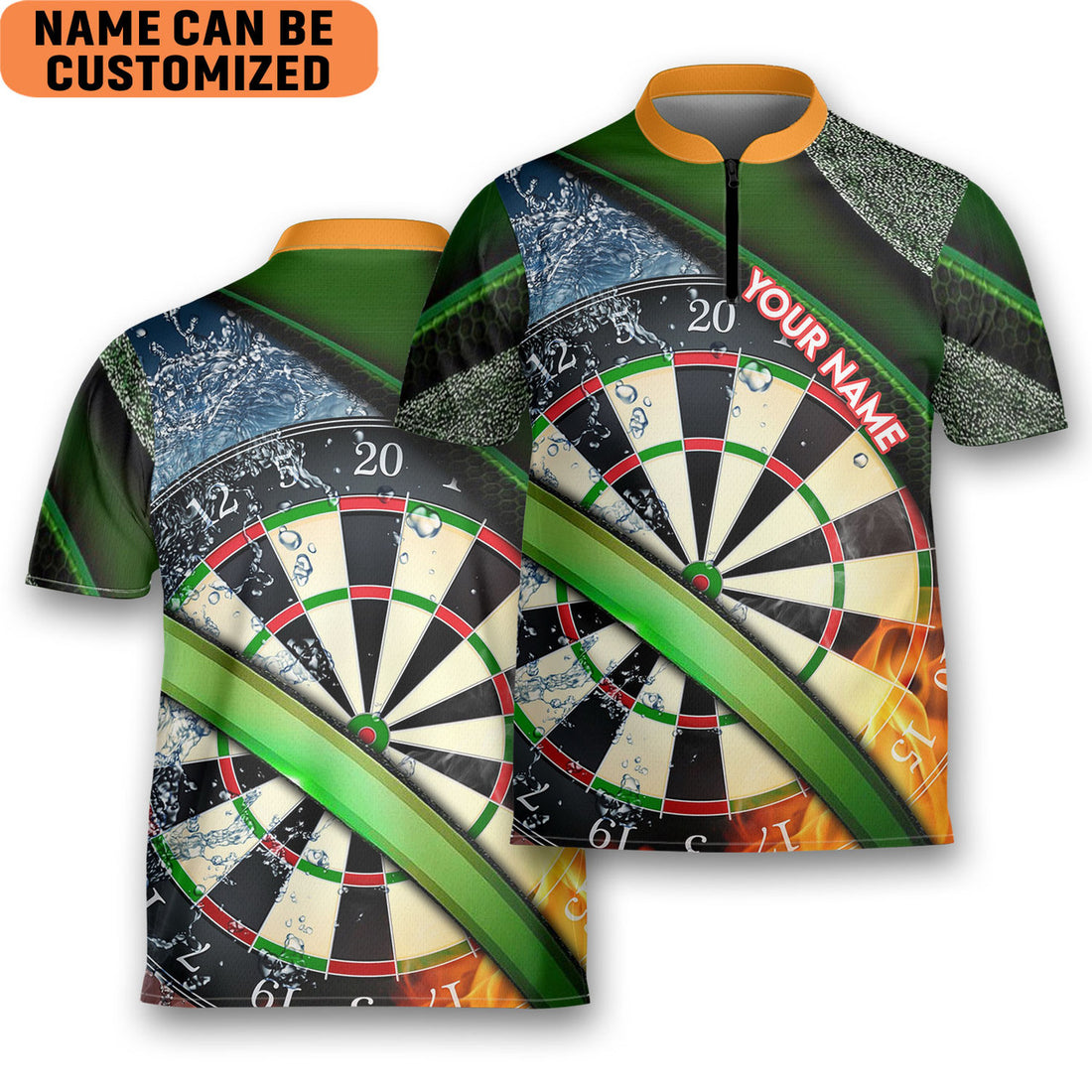 Custom Personalized Darts Shooter Archery Jersey Zipper Shirt Dad GIft