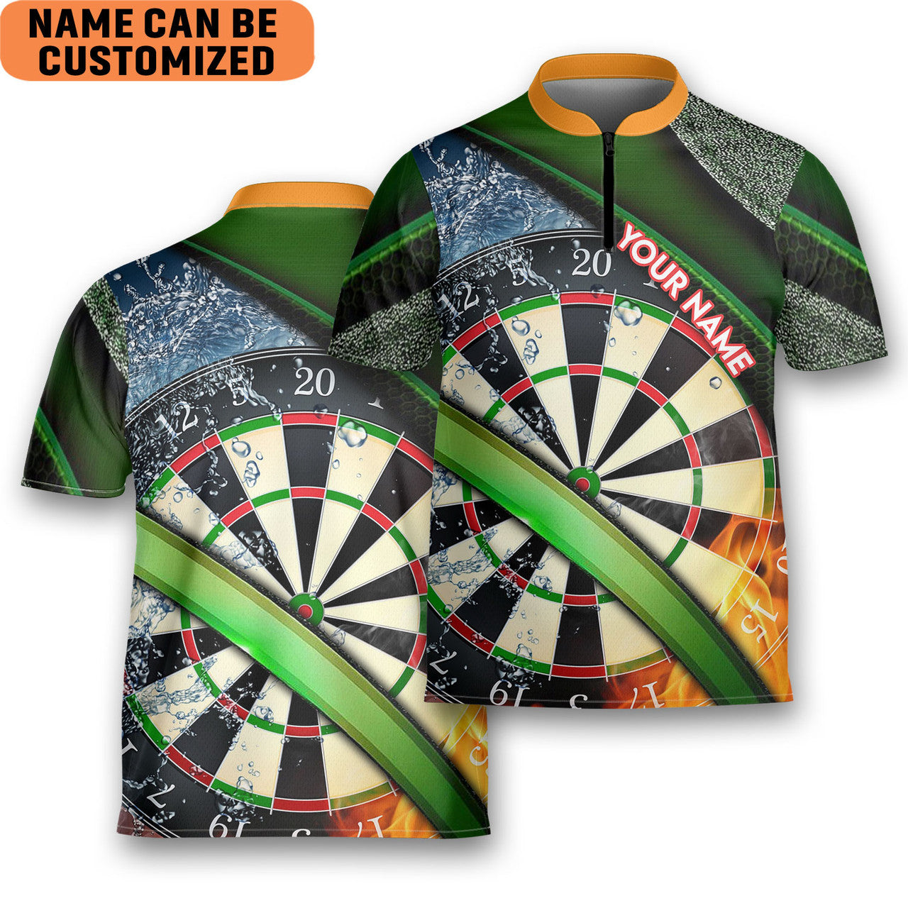 Custom Personalized Darts Shooter Archery Jersey Zipper Shirt Dad GIft